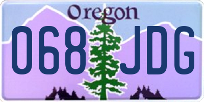 OR license plate 068JDG