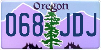 OR license plate 068JDJ
