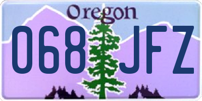 OR license plate 068JFZ