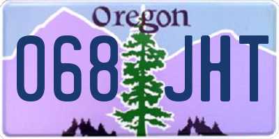 OR license plate 068JHT