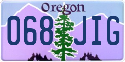 OR license plate 068JIG