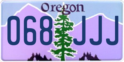OR license plate 068JJJ