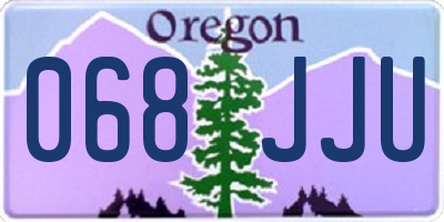 OR license plate 068JJU