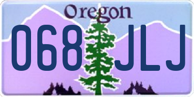 OR license plate 068JLJ