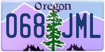 OR license plate 068JML