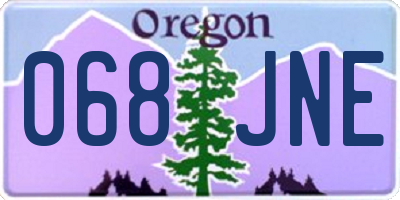 OR license plate 068JNE