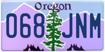 OR license plate 068JNM