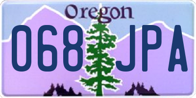 OR license plate 068JPA