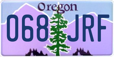 OR license plate 068JRF