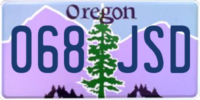 OR license plate 068JSD