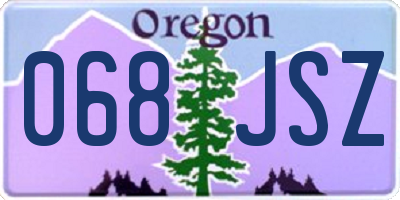 OR license plate 068JSZ