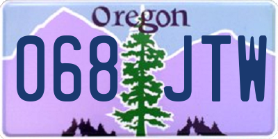 OR license plate 068JTW