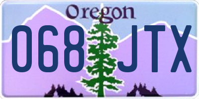 OR license plate 068JTX