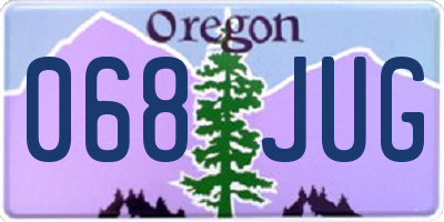 OR license plate 068JUG