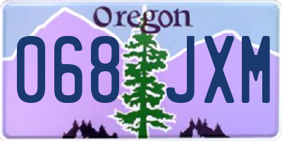 OR license plate 068JXM