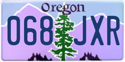 OR license plate 068JXR