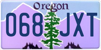 OR license plate 068JXT