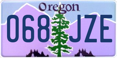 OR license plate 068JZE