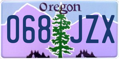 OR license plate 068JZX