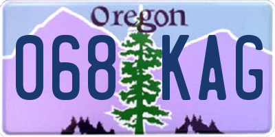 OR license plate 068KAG