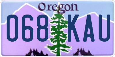OR license plate 068KAU