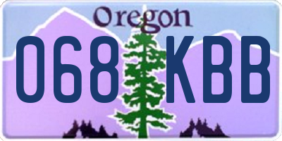 OR license plate 068KBB