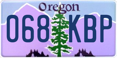 OR license plate 068KBP