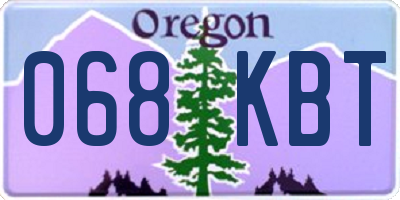 OR license plate 068KBT