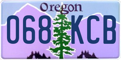 OR license plate 068KCB