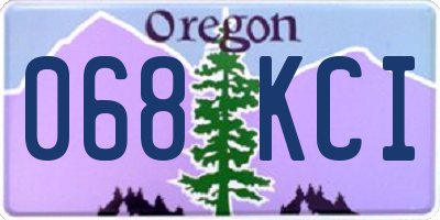 OR license plate 068KCI