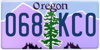 OR license plate 068KCO