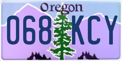 OR license plate 068KCY