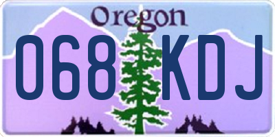 OR license plate 068KDJ
