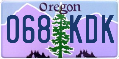 OR license plate 068KDK