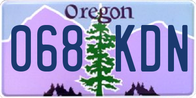 OR license plate 068KDN