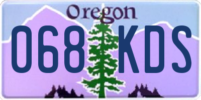 OR license plate 068KDS