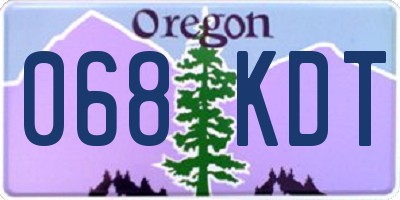 OR license plate 068KDT