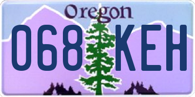 OR license plate 068KEH