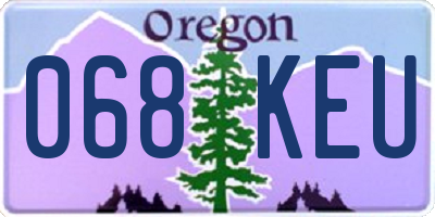 OR license plate 068KEU