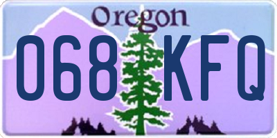 OR license plate 068KFQ