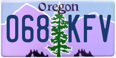 OR license plate 068KFV