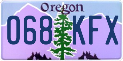 OR license plate 068KFX