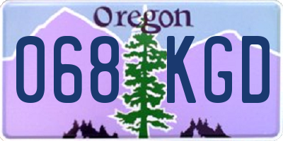 OR license plate 068KGD