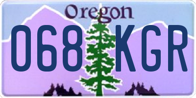 OR license plate 068KGR