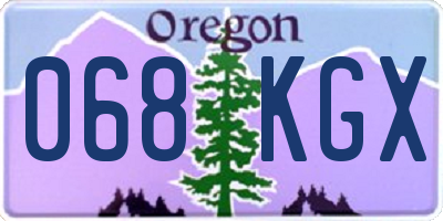 OR license plate 068KGX