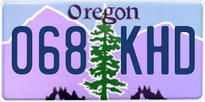 OR license plate 068KHD