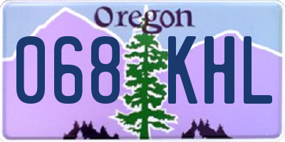 OR license plate 068KHL