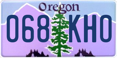 OR license plate 068KHO