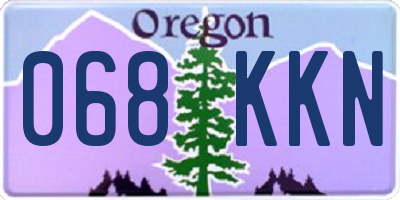 OR license plate 068KKN