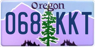 OR license plate 068KKT